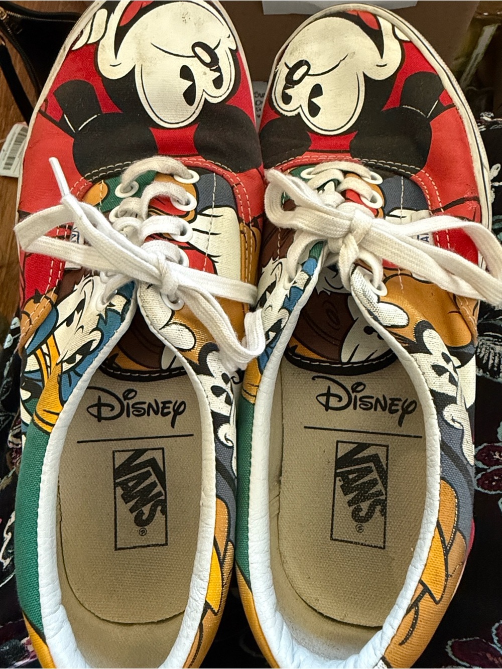 Unisex Disney & Vans Multicolor Canvas Shoes by Disney and Vans size Men’s 9